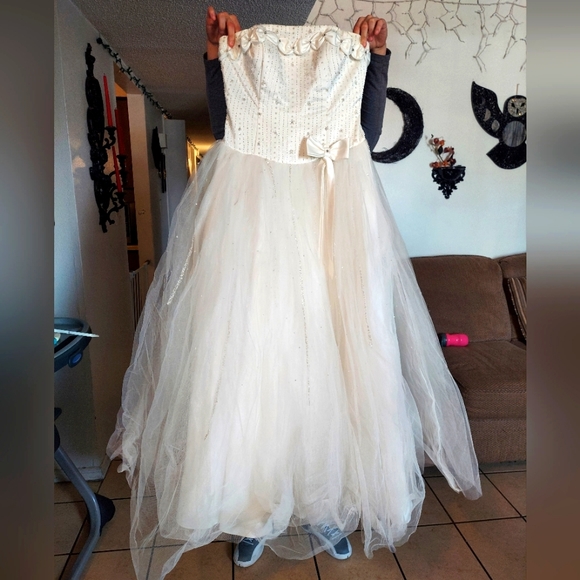 Cinderella Divine Dresses & Skirts - Beautiful Pearl Ivory Sequin Rhinestone Sweet 16 Dress Amazing Condition